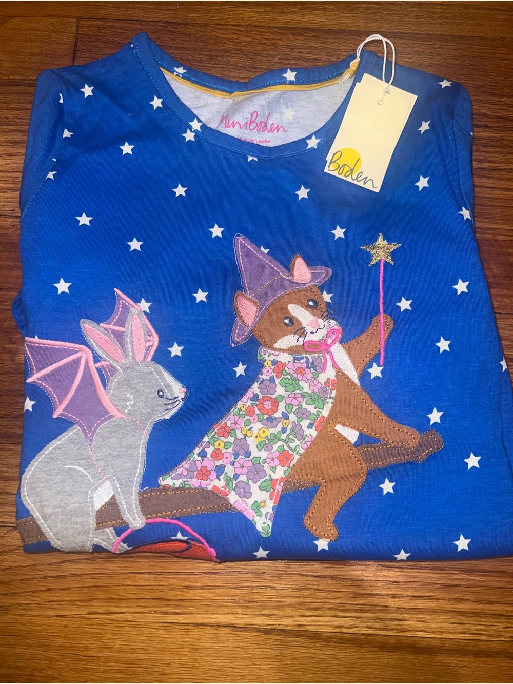 MiniBoden Halloween Shirt Size 9-10